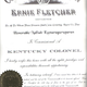 Certificado oficial de nombramiento de Coronel de Kentucky